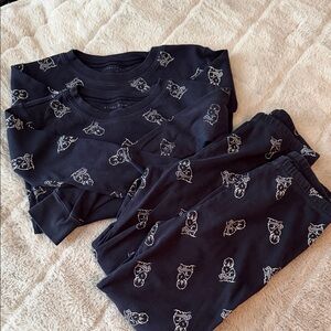 Ethel + Row Boys/Girls Pajama Set - Long-Sleeve Top and Pant, 2 pairs, Size 7